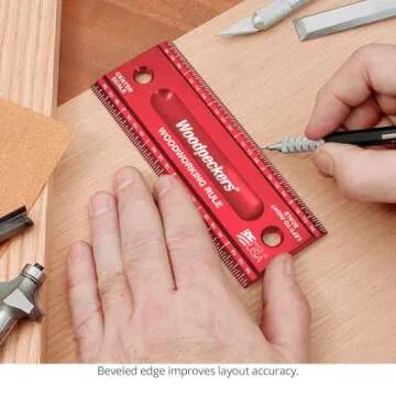 Woodpeckers 24 Inch Woodworking Ruler - Precision Tool