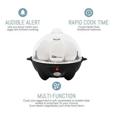 Elite Cuisine EGC-611B Egg Cooker: Quick & Perfect Eggs