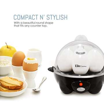 Elite Cuisine EGC-611B Egg Cooker: Quick & Perfect Eggs