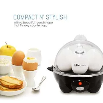 Elite Cuisine EGC-611B Egg Cooker: Quick & Perfect Eggs