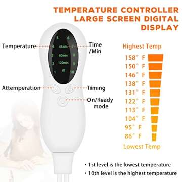 Back Pain & Muscle Pain Heating Pad with Timer Function