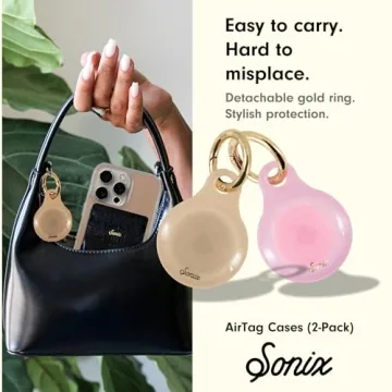 Stylish Sonix AirTag Covers with Keychain in Jelly Colors