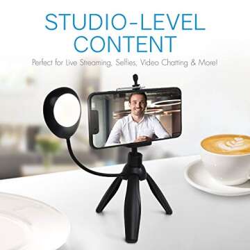 Realm Selfie Content Creator Studio with LED Light