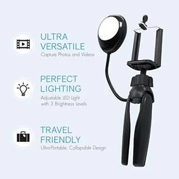 Realm Selfie Content Creator Studio with LED Light