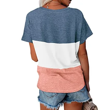 Women's Comfortable V-Neck Loose Fit T-Shirts XL