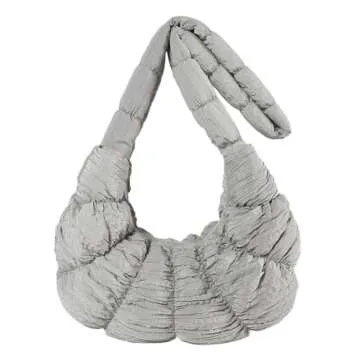 Tote Bag for Women Puffer Quilted Purse Satchel Handbag Hobo Bag Shoulder Bag for Travel Trendy Ligh...