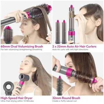 webeauty 5 in 1 One Step Hot Air Brush Set for All Hair Types