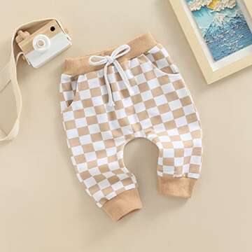 Toddler Baby Boy Girl Checkerboard Plaid Pants - Versatile Casual Trousers