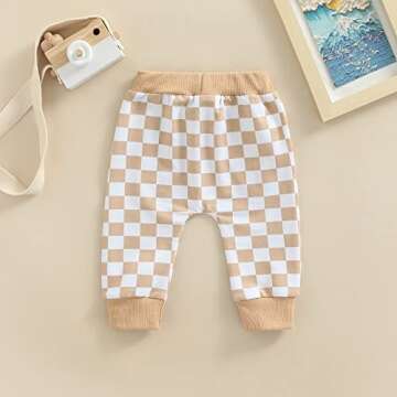 Toddler Checkerboard Plaid Pants - Stylish & Comfortable