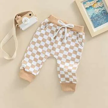 Toddler Checkerboard Plaid Pants - Stylish & Comfortable