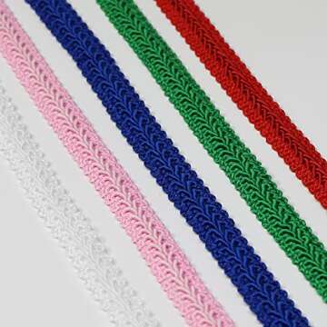 Gimp Braid Trim Royal Blue Decorative Webbing for Crafts