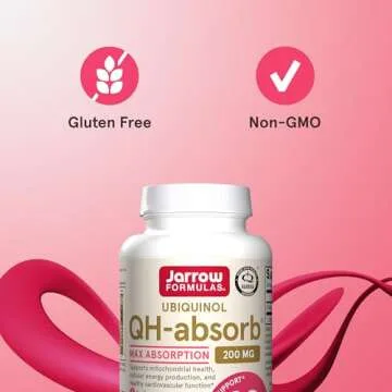 Jarrow Formulas® QH-Absorb®, 200 mg, Ubiquinol Dietary Supplement for Healthy Cardiovascular Function, 60 Softgels, 60 Day Supply