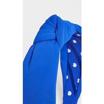 Stylish Royal Blue Neoprene Knotted Headband for Women