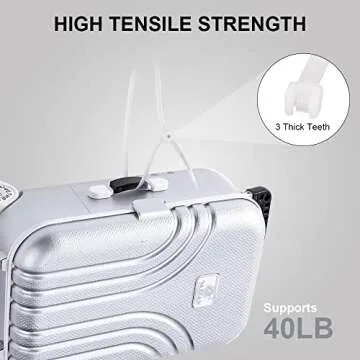 Heavy Duty 8 Inch Zip Cable Ties for All Uses