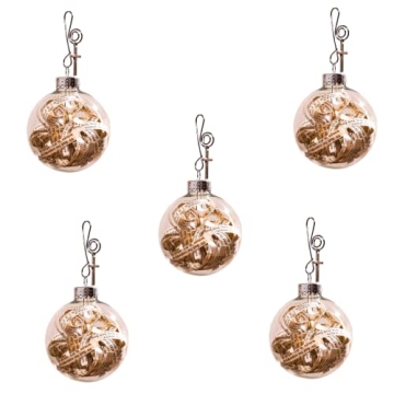 Dorinta Handmade Rescued Antique Bible Glass Religious Christmas Gift Ornament with Silver Cross - H...