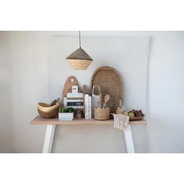 Bloomingville 8"H Glass Vase with Decorative Cane Sleeve