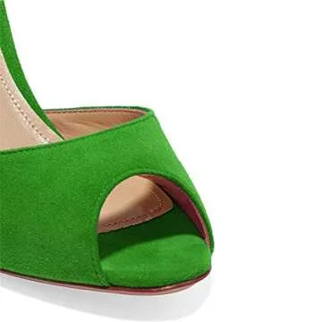 Stylish Fericzot High Heel Peep Toe Mules for Women