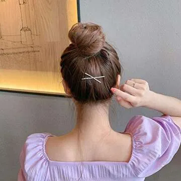 DIYstore 9 Pieces X Shaped Crystal Hair Pins Rhinestone Bobby Pin Metal Shiny Hair Clip Sparkly Hair Decorations Barrettes Hair Accessories for Women Girls