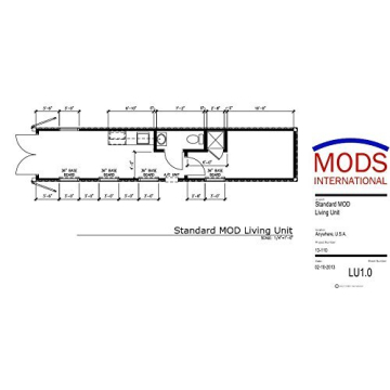 MODS 40 Foot Tiny Home Insulated Fully Furnished Container Living