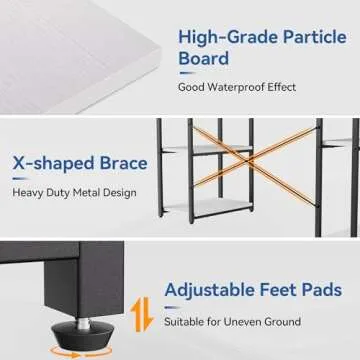 HYPIGO Computer Desk with Storage Shelves, 63 Inch Teen Desk with Bookshelf, Home Office Desk for Study, Writing, PC Work, Gaming, White