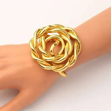 BNQL Bendable Snake Necklace Flexible Multi-purpose Necklace (Gold)