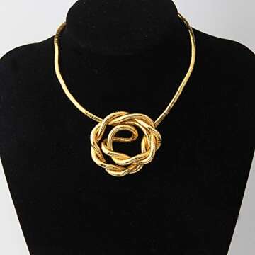 BNQL Bendable Snake Necklace Flexible Multi-purpose Necklace (Gold)