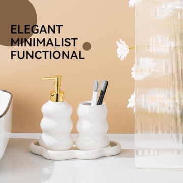 Sands of Tranquility 3-Piece Ceramic Bathroom Accessories Set