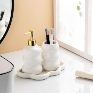 Sands of Tranquility 3-Piece Ceramic Bathroom Accessories Set