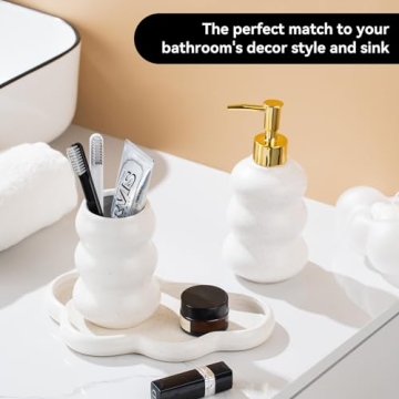 Sands of Tranquility 3-Piece Ceramic Bathroom Accessories Set