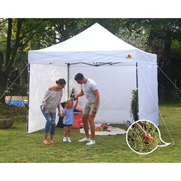 ABCCANOPY Tent Stakes Camping Tent Stakes, 10pc-Pack (Orange)