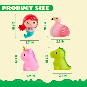 JOYIN 12Pcs Colorful Light-Up Bath Toys for Kids