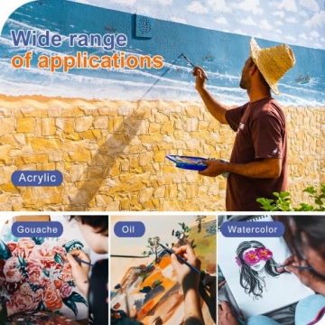 Rosmax Artist Paint Brush Set - 15 Sizes for All Mediums