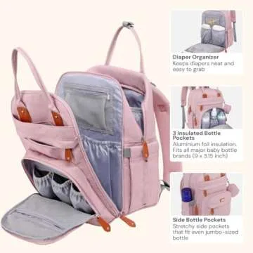 BabbleRoo Diaper Bag Backpack - Stylish Baby Travel Essentials