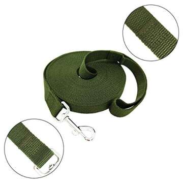 TAIDA 20ft 30ft 40ft 50ft Nylon Long Training Dog Leash for Small Medium Large Dogs, Long leashes Do...