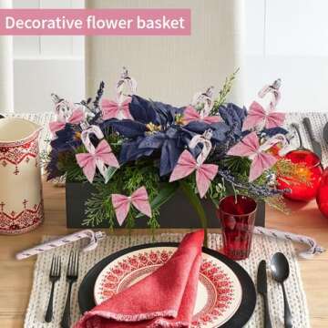 12 Pcs Candy Cane Christmas Decorations,5.5inch Glitter Candy Cane Bows for Xmas Tree Hanging Ornament Holiday Festival Party Home Decoration (Pink)