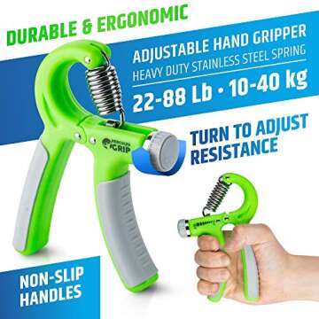 HerculesGrip Adjustable Hand Grip Strengthener Kit - 6 Pack