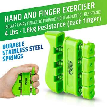 HerculesGrip Adjustable Hand Grip Strengthener Kit - 6 Pack