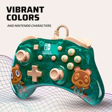 Rock Candy Enhanced Wired Power Nintendo Switch Pro Controller, Licensed Nintendo Switch Accessories/Switch Lite/OLED Compatible, Durable Ergonomic Non-Slip Joystick Timmy & Tommy Animal Crossing