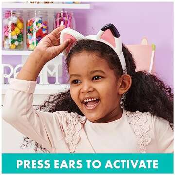Gabby's Dollhouse, Magical Musical Cat Ears, Kids Costume with Lights, Music, Sounds & Phrases, Pretend Play Toys for Girls Ages 3 and up