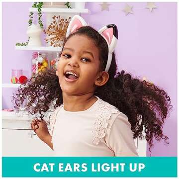 Gabby's Dollhouse, Magical Musical Cat Ears, Kids Costume with Lights, Music, Sounds & Phrases, Pretend Play Toys for Girls Ages 3 and up