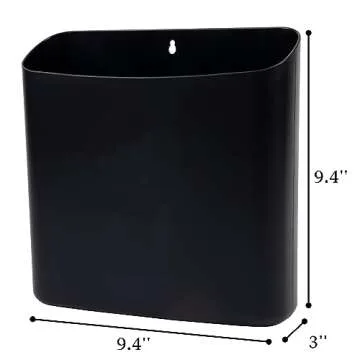 MONJITA Lint Bin for Laundry Room, Magnetic Lint Trash Can for Dryer, Modern Lint Holder, Lint Box for Laundry Room Organization, Wall Mounted Trash Can for Laundry Decor (Black)