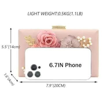 Milisente Flower Clutch Evening Bag for Elegant Occasions