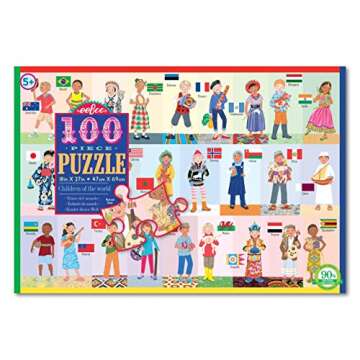 eeBoo: Children of The World 100 Piece Puzzle - Fun Learning and Cultural Awareness for Kids