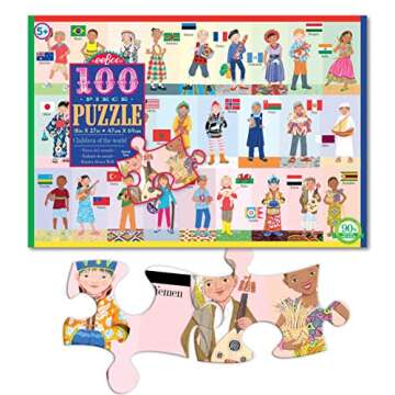 eeBoo Children of the World 100 Piece Puzzle - Educational Fun