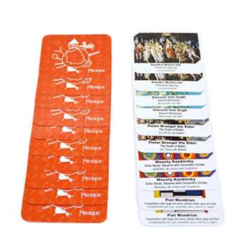 Menique. Memory Matching Game. Famous Paintings Game for Adults and Children. 70 Cards, 35 Pairs to Match. Educational and Concentration Game. 2 to 10 Players.