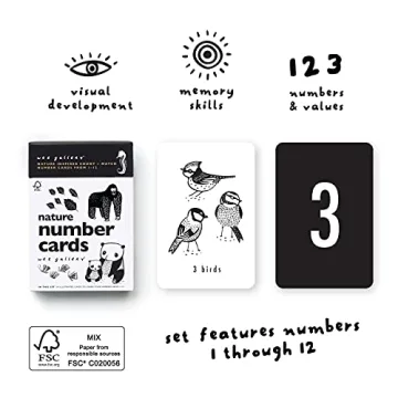Wee Gallery Nature Number Cards for Toddlers and Babies