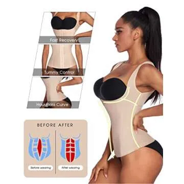 Ekouaer Waist Trainer Vest for Women, Optimal Comfort