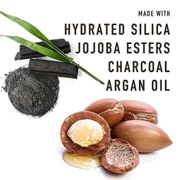 Bevel Exfoliating Body Wash for Men, Dark Cassis Scent with Charcoal and Moisturizing Argan Oil, On-The-Go Pouch, Travel Essentials, TSA Friendly, 3.4oz