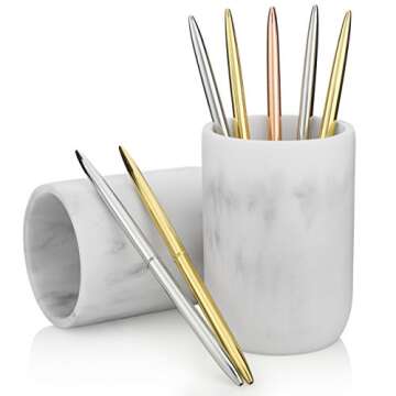 Essentra Home Blanc Bathroom Tumbler - Stylish & Versatile