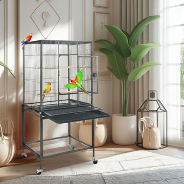 ZENY Large Bird Flight Cage with Rolling Stand for Birds